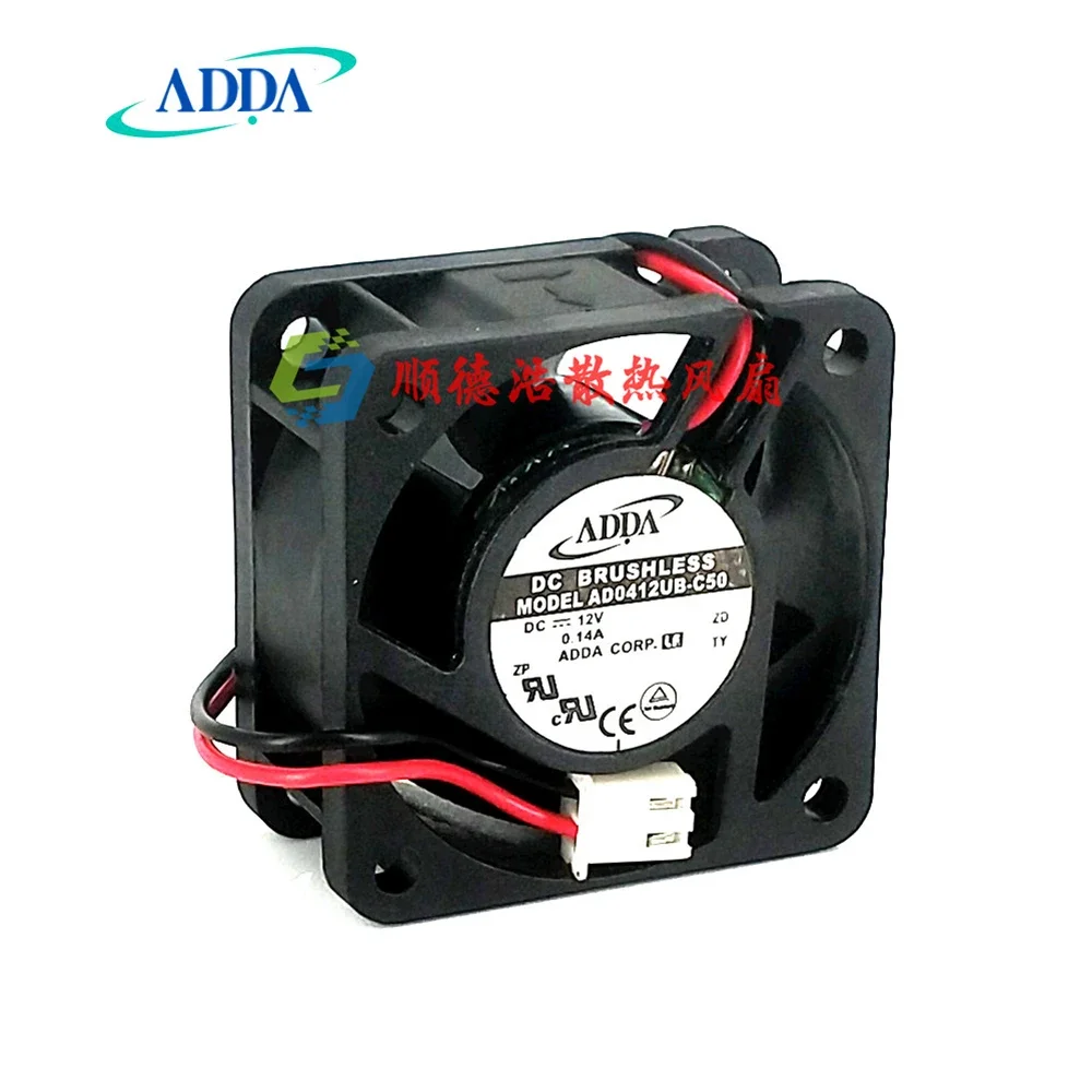 Ventilador de refrigeración con rodamiento de bolas dual, accesorio para ADDA AD0412UB-C50 DC 12V 0.14A 3 líneas 4020 4CM