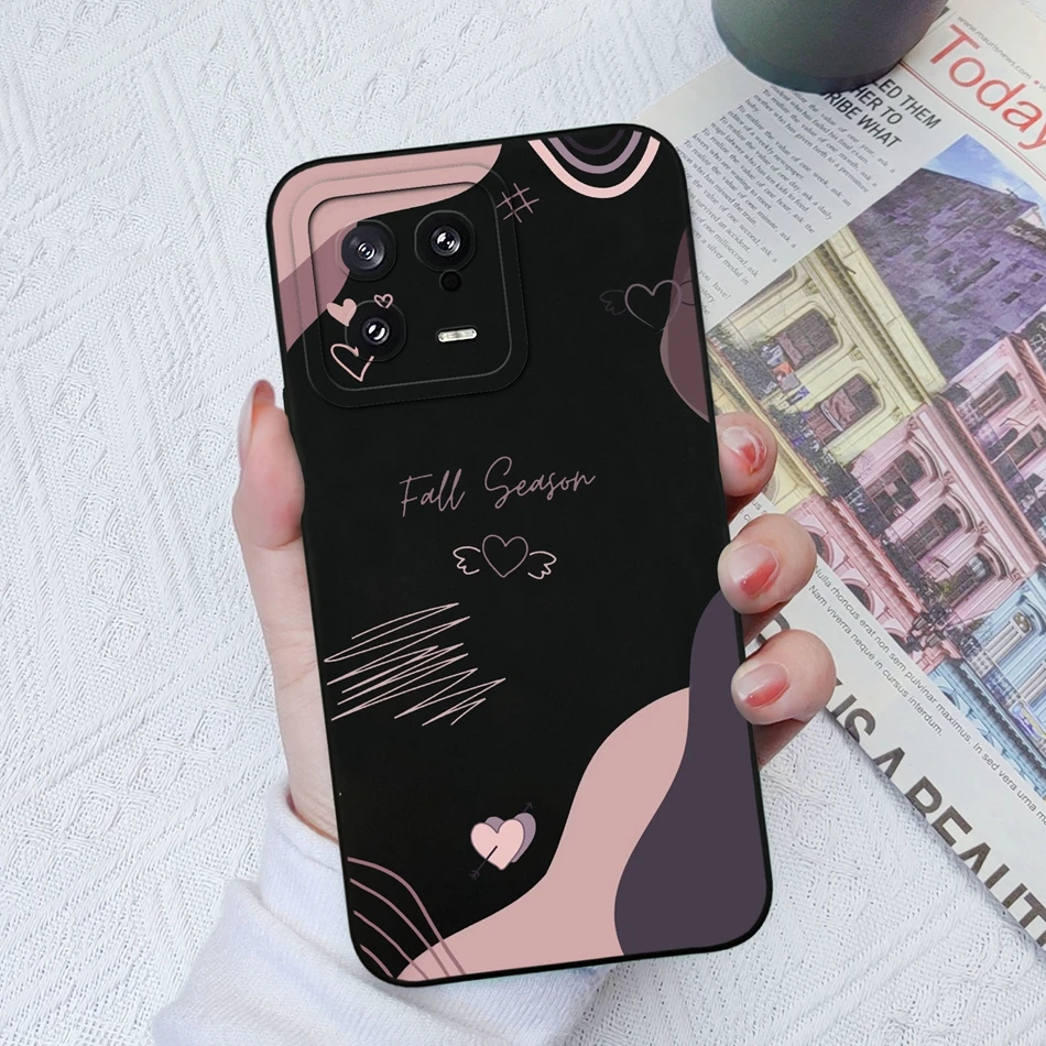 Funda de teléfono con patrón especial para Xiaomi 13 Pro Lite, carcasa antihuellas, protección de cámara, silicona líquida suave - imagen 5