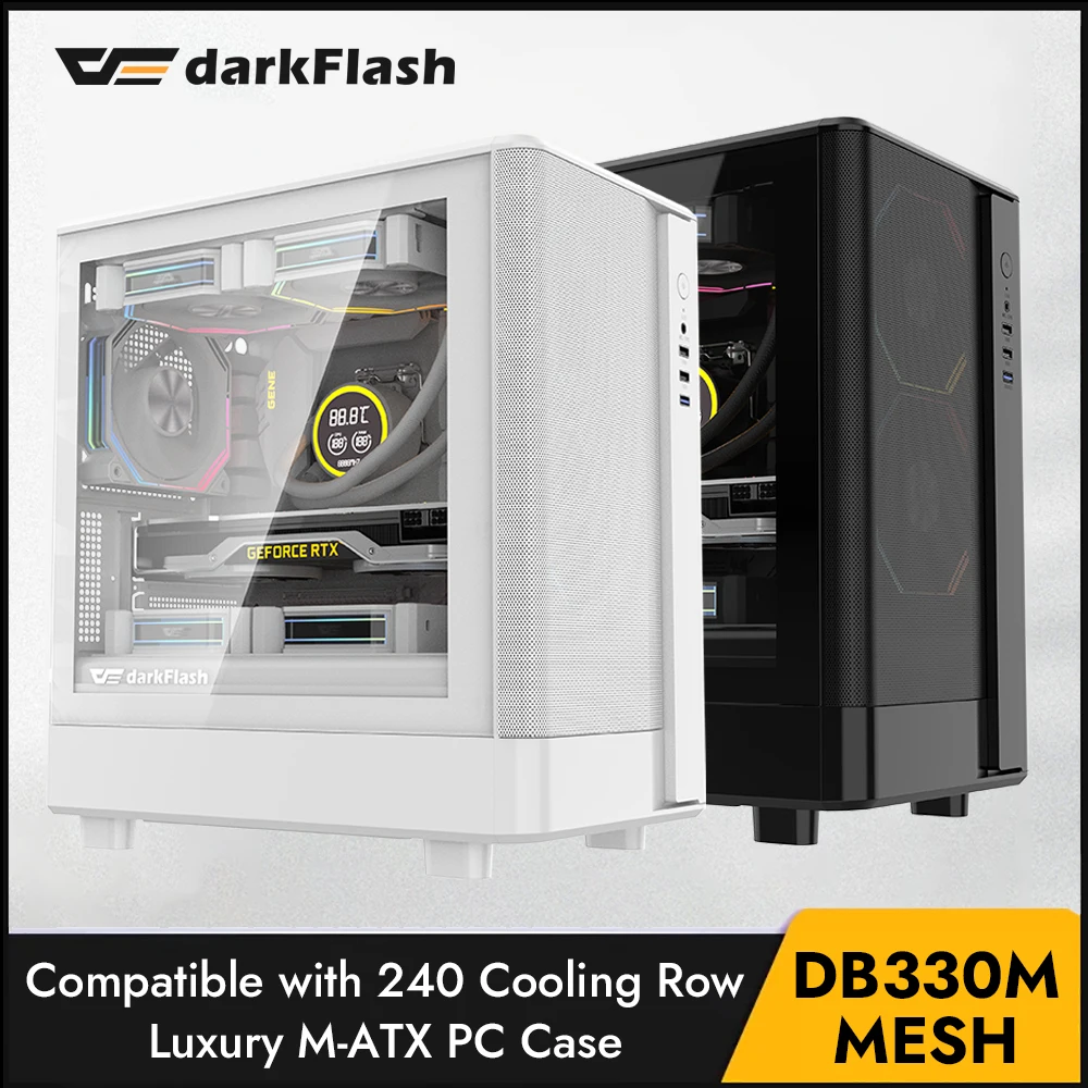 Darkflash DB330M MESH PC caja de ordenador Gabinete Gamer USB 3,0 soporte 240 refrigeración por agua Mini Matx ITX Diy Gaming caja de ordenador - imagen 2