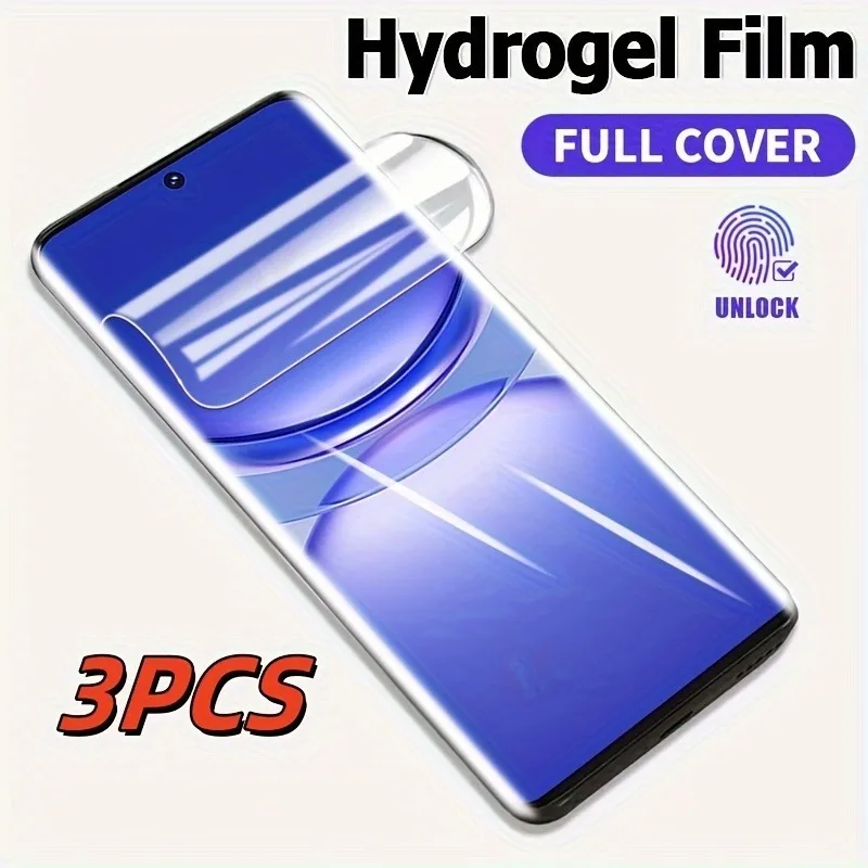 3 paquetes de película de hidrogel transparente de alta definición adecuada para Huawei Nova 13i 12 Pro 12 11 10 Ultra película protectora de pantalla