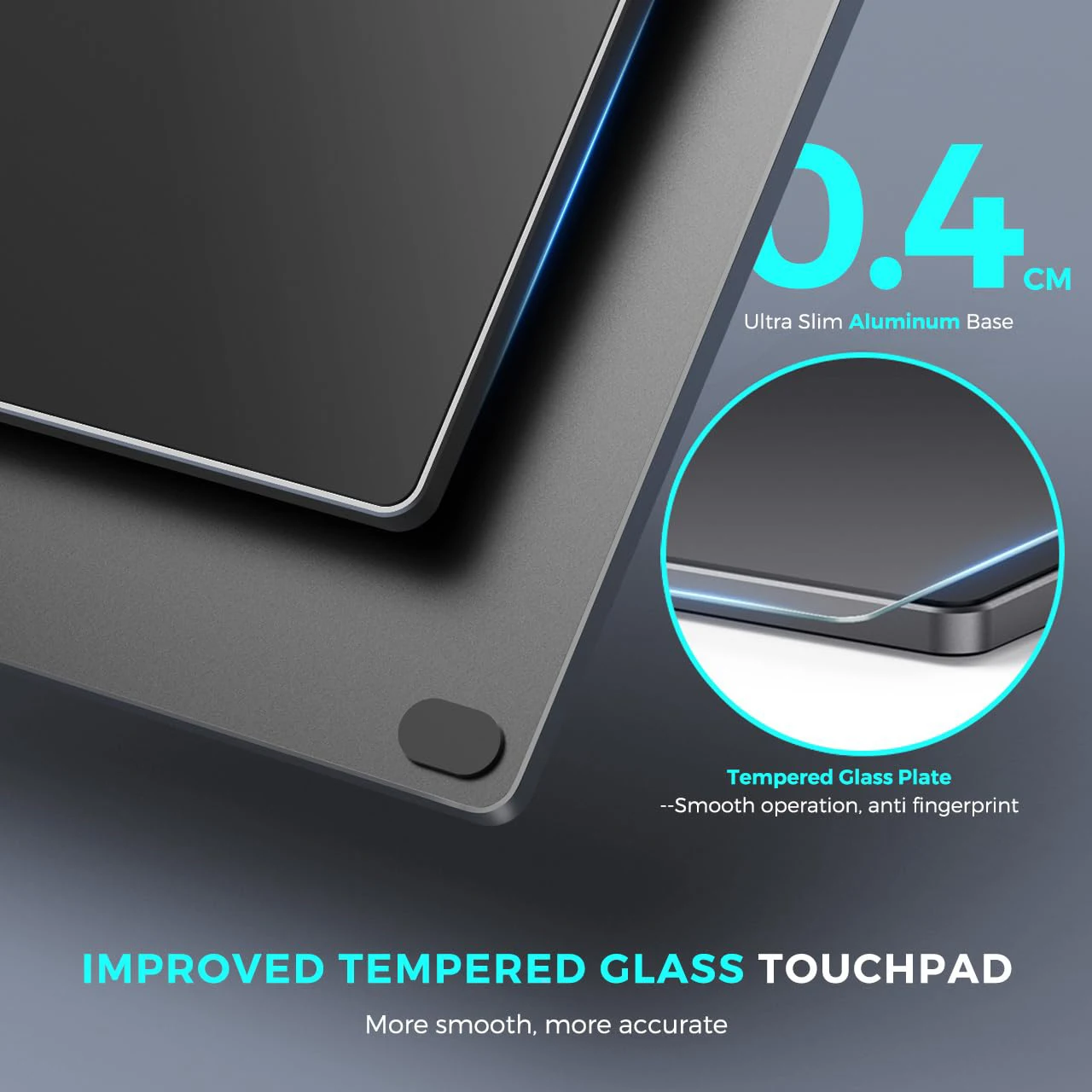 Trackpad: con cable, USB-C, alfombrilla de ratón de aluminio funciona con Windows 10/11 - imagen 4