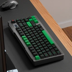Keycaps Cherry PBT Perfil Bajo Negro Verde para MX