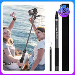 Palo de Selfie Invisible, poste de extensión de fibra de carbono ajustable para Insta360 X5/X4/X3 para DJI OSMO