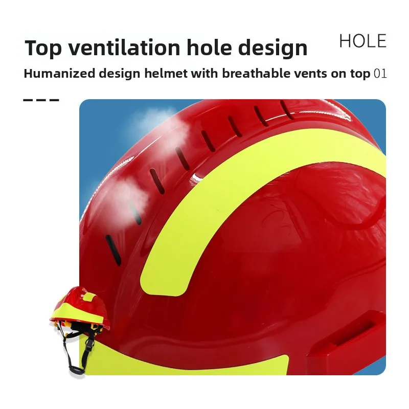 Casco de rescate Fire Rescue F2, gafas, casco de emergencia con tarjeta luminosa que se puede equipar con linterna - imagen 2