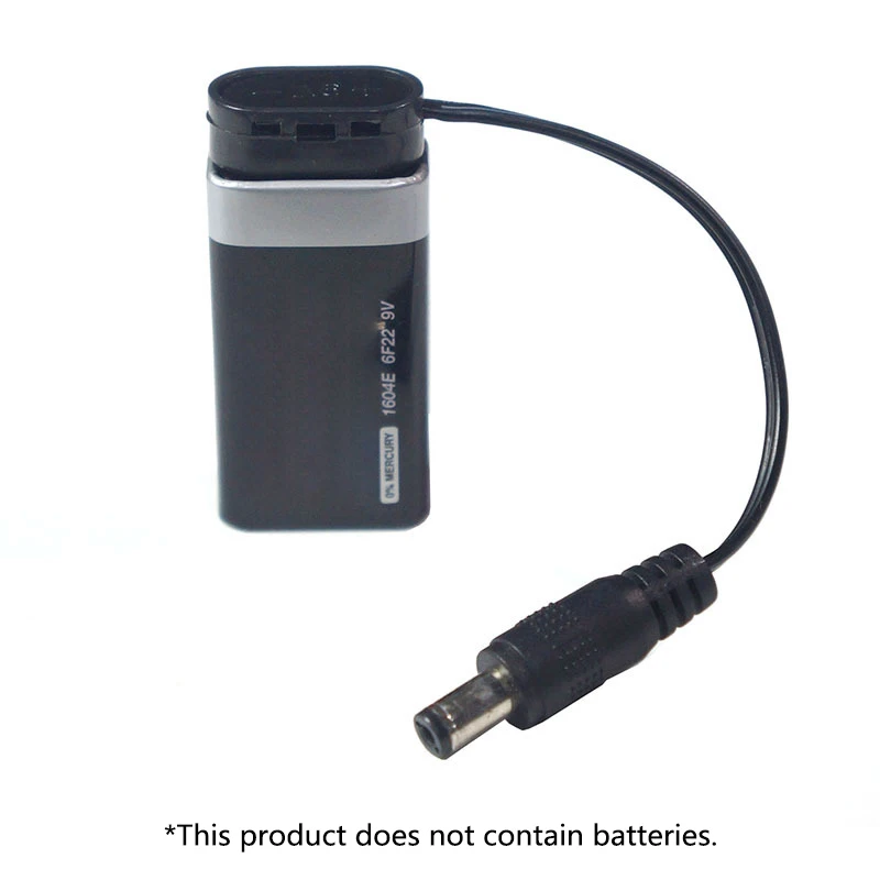 Convertidor de Clip de batería de 9V, enchufe macho DCJack, Cable de alimentación, conector a presión, Pedal de efecto de guitarra, adaptador de fuente de alimentación de batería - imagen 2