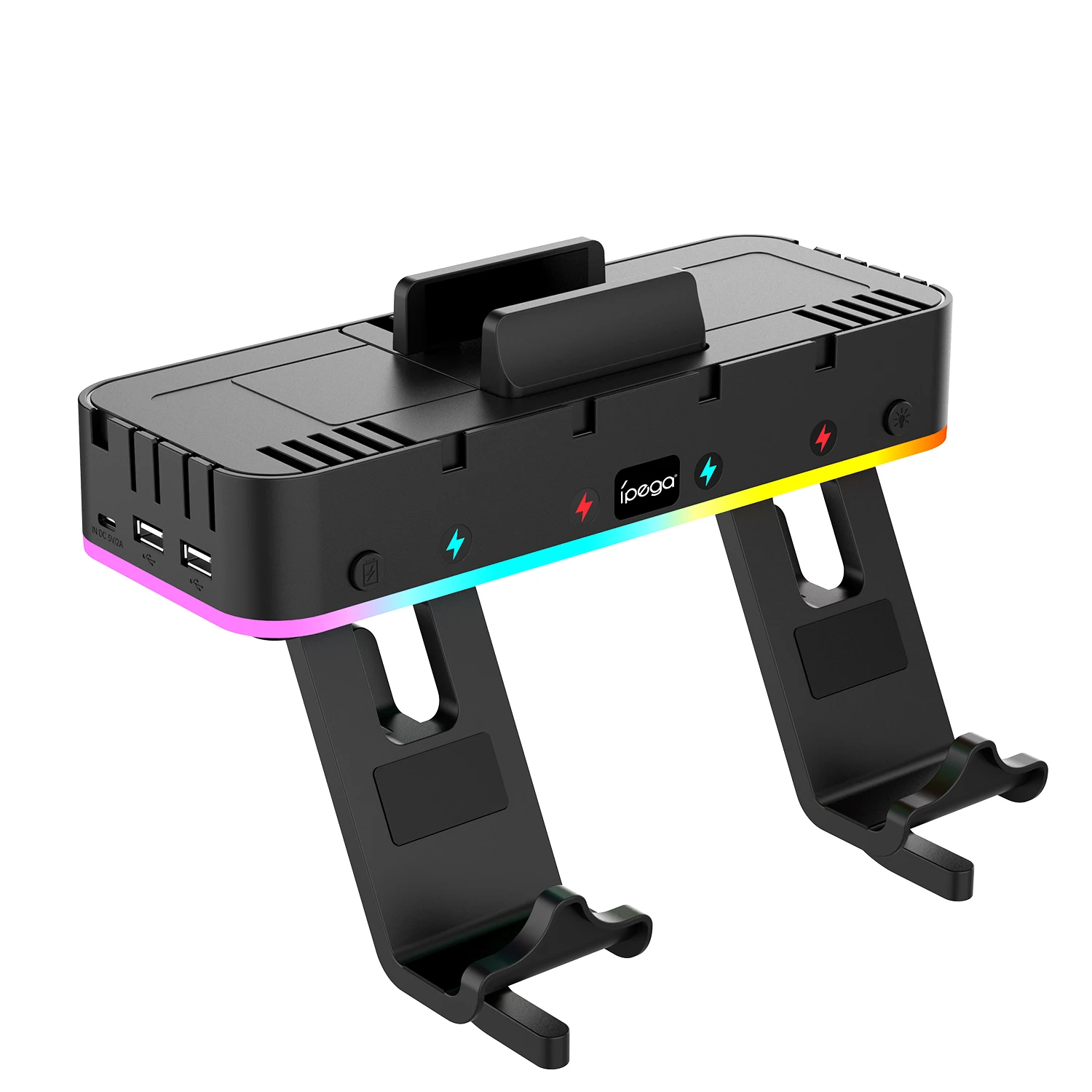 IPEGA PG-SW107 Soporte de pared para interruptor RGB con cargador Joy-Con, soporte para interruptor para Nintendo Switch / OLED con organizador de interruptor