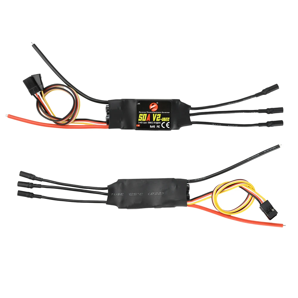 Controlador de velocidad ESC sin escobillas 40A 50A bidireccional con empuje inverso con UBEC para RC FPV Quadcopter aviones helicóptero - imagen 4
