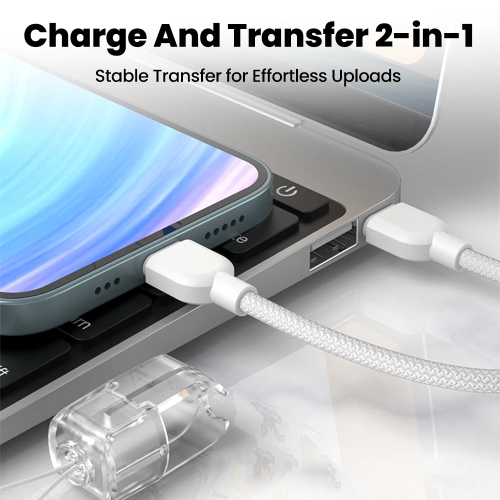 Cable USB C a USB tipo C de 60W USBC PD Cable cargador de carga rápida para iPhone 15 16 Samsung Xiaomi Huawei USB-C a ios Cable - imagen 2