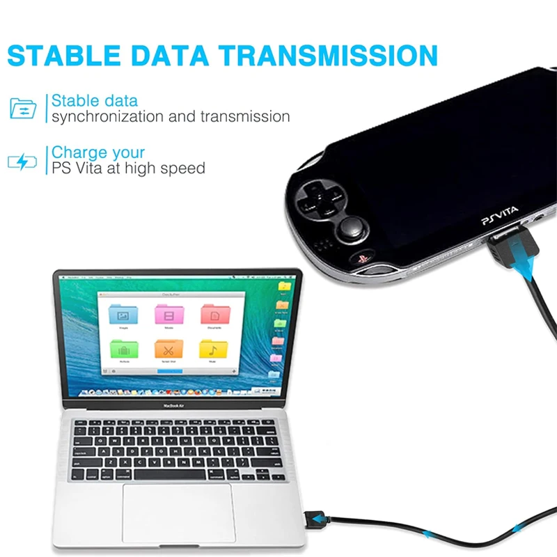 Cable de carga USB para consola Sony PlayStation PSV1000 PS Vita con función de transferencia de datos Cable de datos de sincronización USB Cable 1,2 M - imagen 5