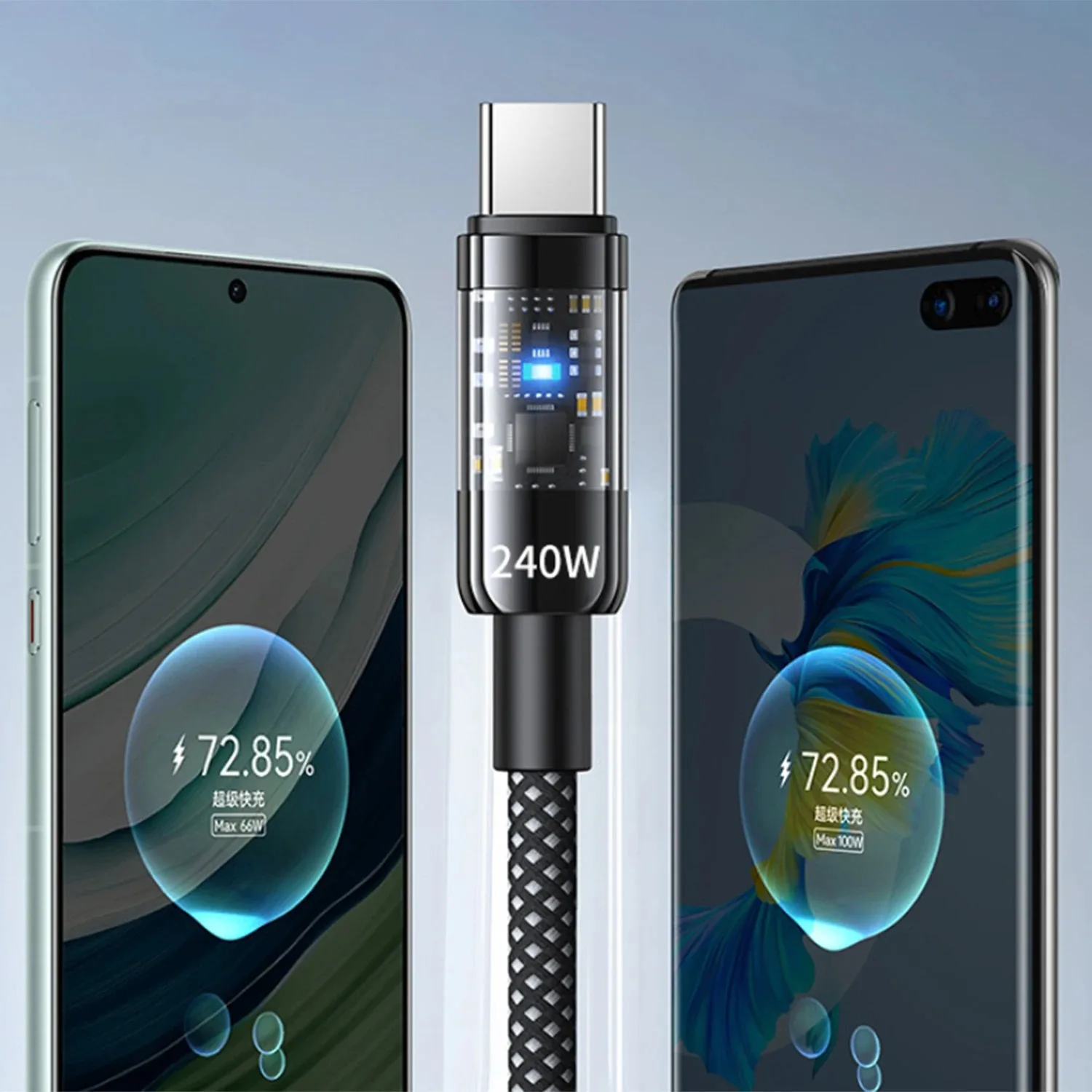 Cable de datos de carga rápida de 240W para Cable cargador USB tipo C puerto USB múltiple Cable de carga USB para dispositivo de carga USB - imagen 4