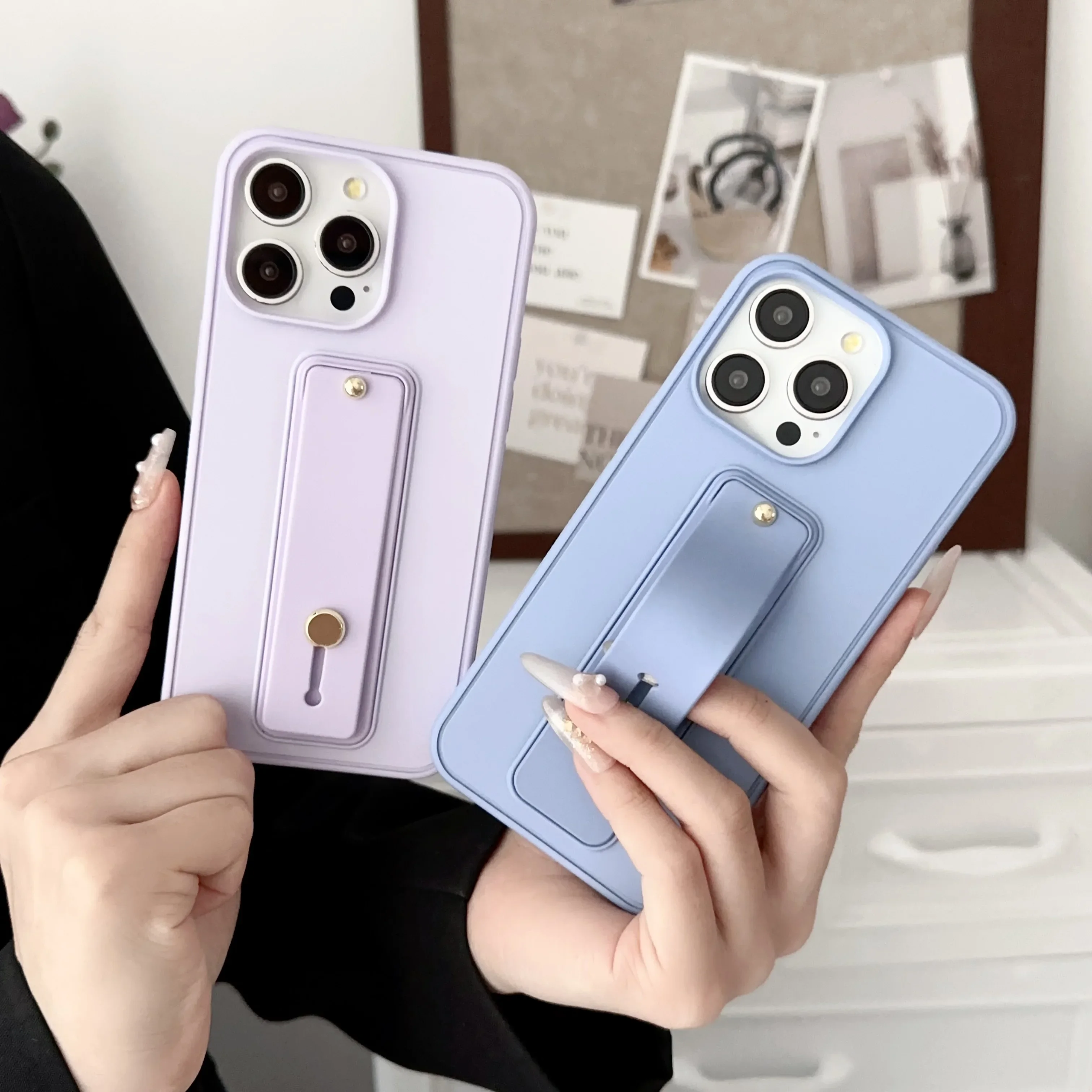 Funda de cuero con pulsera invisible de lujo para iPhone 16 Pro Max 15 Plus 14 13 12 11 XS XR X SE2022 cubierta con sensación de piel con soporte - imagen 5