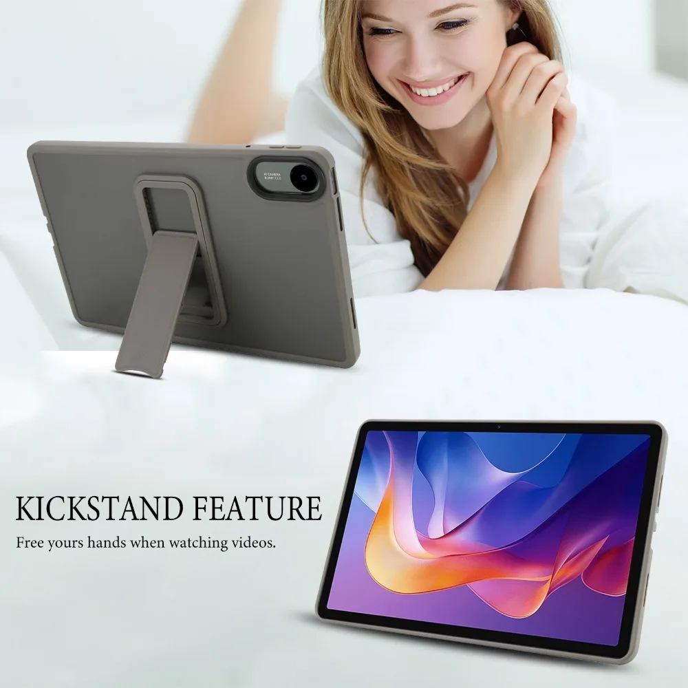 Funda suave transparente de TPU para Xiaomi Redmi Pad2 de 11 pulgadas, carcasa trasera acrílica a prueba de golpes con soporte para tableta para Redmi Pad 2 2025 - imagen 3