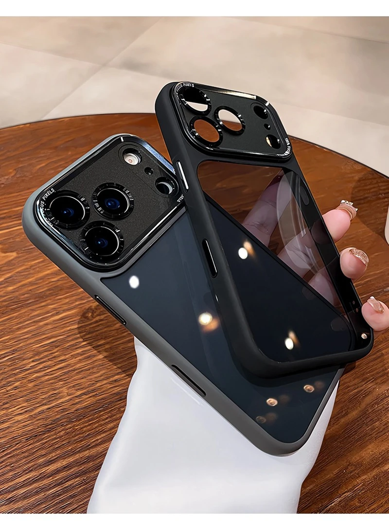 Funda de teléfono transparente de lujo para IPhone 17 Air 16 15 14 13 12 Pro Max Plus 17Air 17Pro 16Pro i17 cubierta de parachoques transparente a prueba de golpes - imagen 3