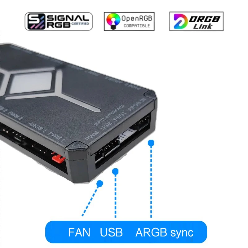 Caja de PC LED Meteor Efecto de iluminación asíncrono HUB, Pinza RGB para control de software Corsair ICUE, GEN. 5o DeepRGB - imagen 5