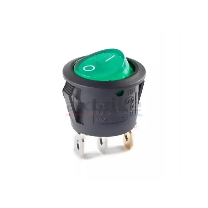 10 Uds apertura 20mm 2/3/4Pin KCD1 palanca basculante Circular interruptor de botón de encendido-apagado negro blanco rojo verde luz - imagen 4