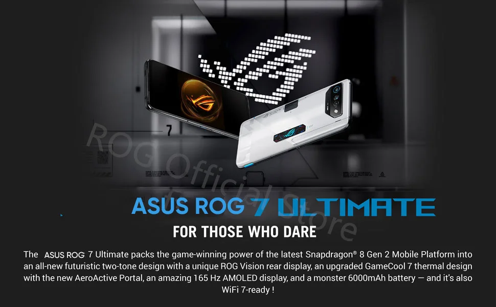 Un anuncio para Asus Rog 7 Ultimate