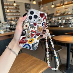 Funda móvil perlas ojo de corazón – Antigolpes