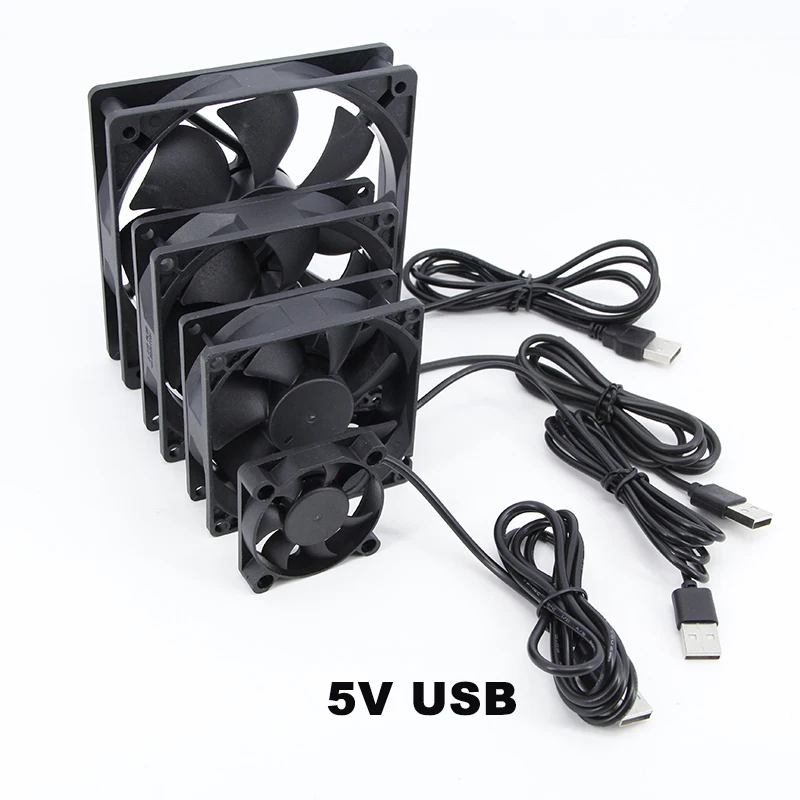 Ventilador de refrigeración sin escobillas de 5V, ventilador USB, Enfriador de caja de ordenador, radiador de CPU PBT impregnado por aceite, ventilador USB, dispositivos USB para PC - imagen 3