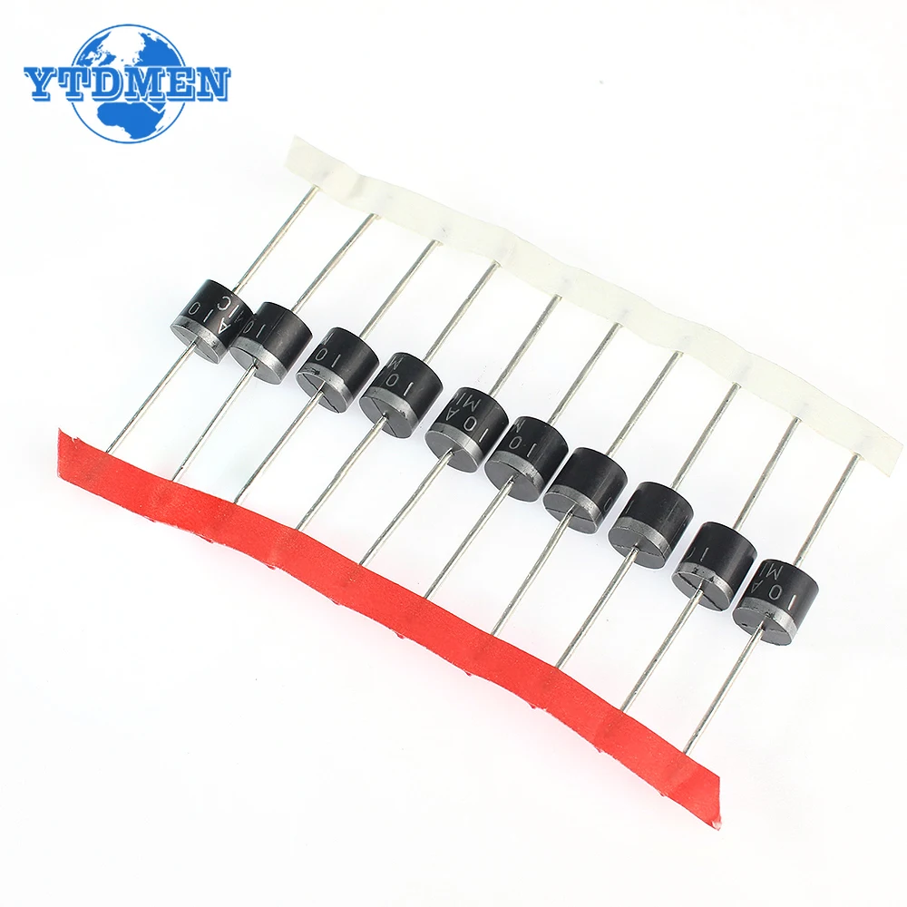 10-50 Uds 10A10 diodos 10A 1000V DO-27 Kit de diodos rectificadores axiales eléctricos - imagen 5