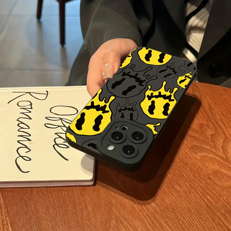 Funda de teléfono esmerilada con cara de fantasma divertida para iPhone 16, funda de silicona a prueba de golpes para iPhone 11 12 13 14 15 Pro Max XS XR X 7 8 Plus - imagen 4