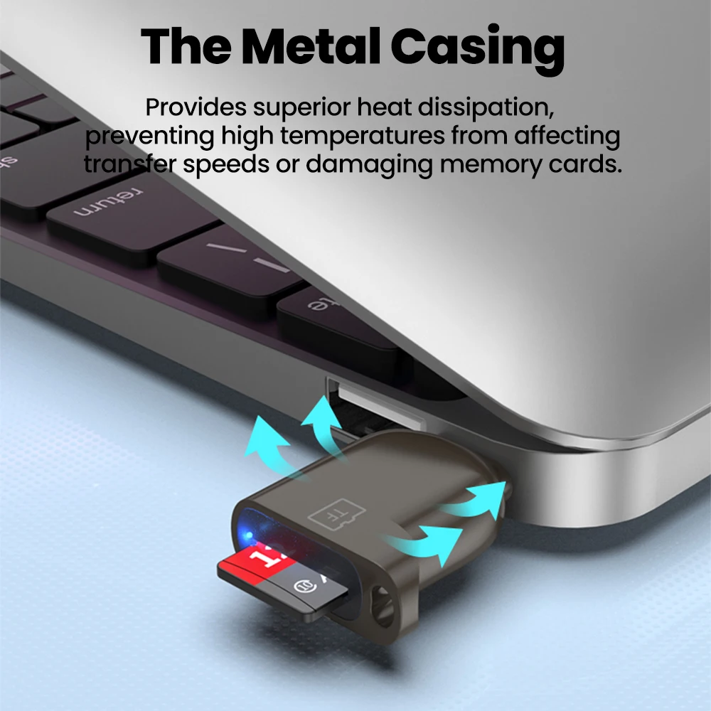 Elough Mini lector de tarjetas TF tipo C 3,0 lector de tarjetas de memoria a Micro TF SD para teléfono Huawei Android lector de tarjetas de alta velocidad - imagen 2