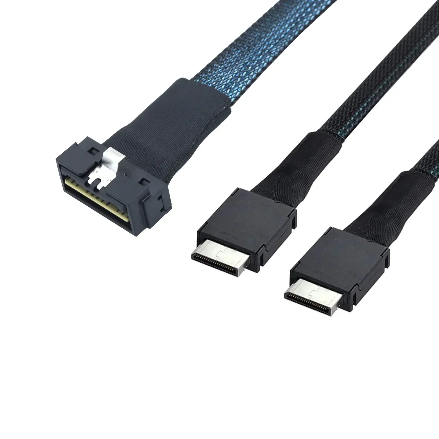 Slimline SAS 4,0 PCI-E Ultraport LP perfil bajo SFF-8654 8i 74 pines a Dual 2X OCulink 8611 4i 38Pin cable adaptador de servidor - imagen 2