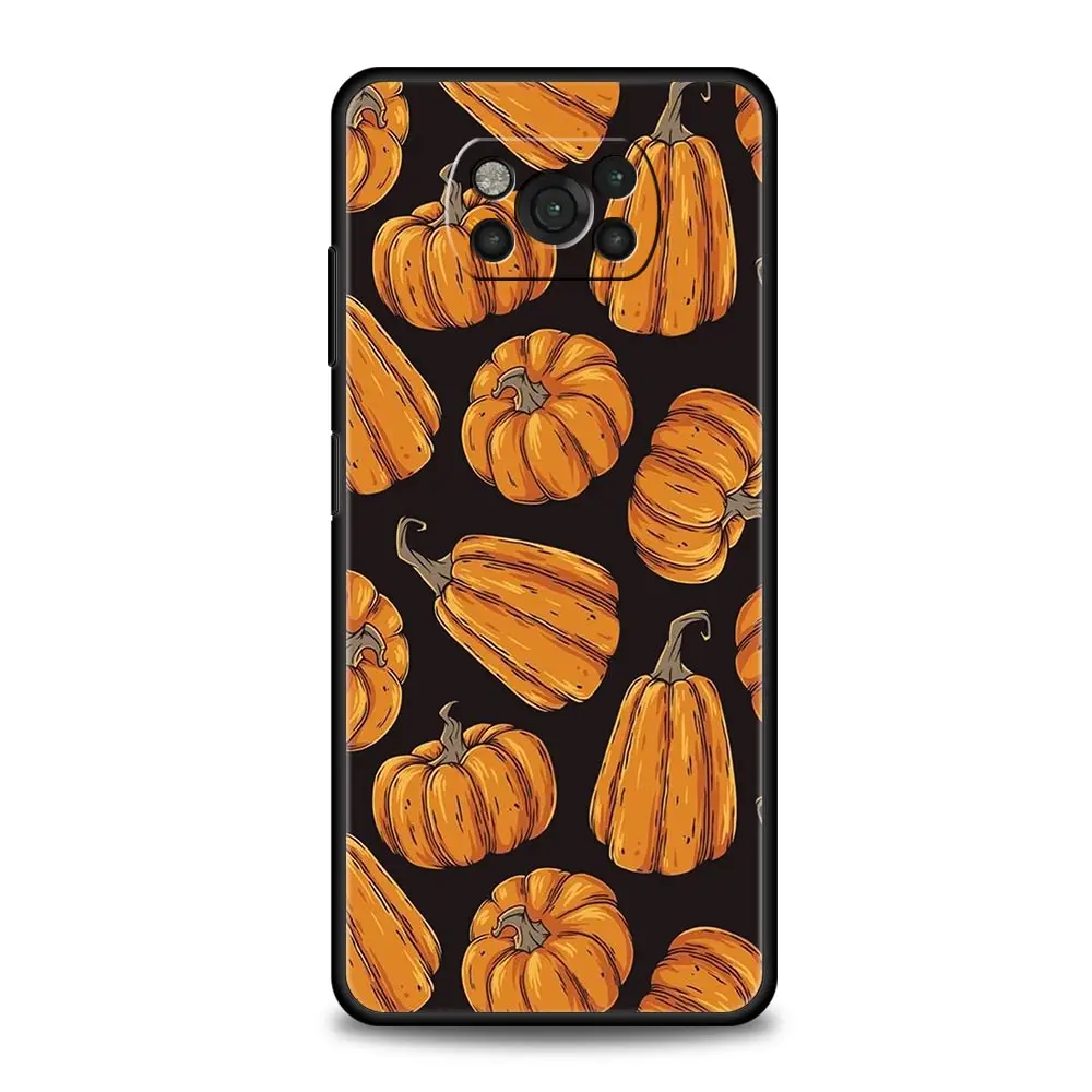 Funda de teléfono para Xiaomi Poco X6, X5, X4 Pro, 5G, X3, NFC, F5, F4, M5, M4, M3, F3, GT, C51, C55, Otoño, Otoño, zorro, calabaza, Halloween - imagen 4