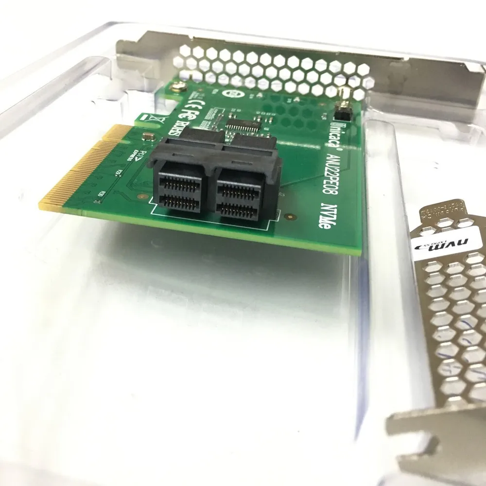 U.2 NVMe SSD SFF8643 a SFF-8639 NVMe U.2 con cable PCIe x8 Adaptador de puerto dual - imagen 3