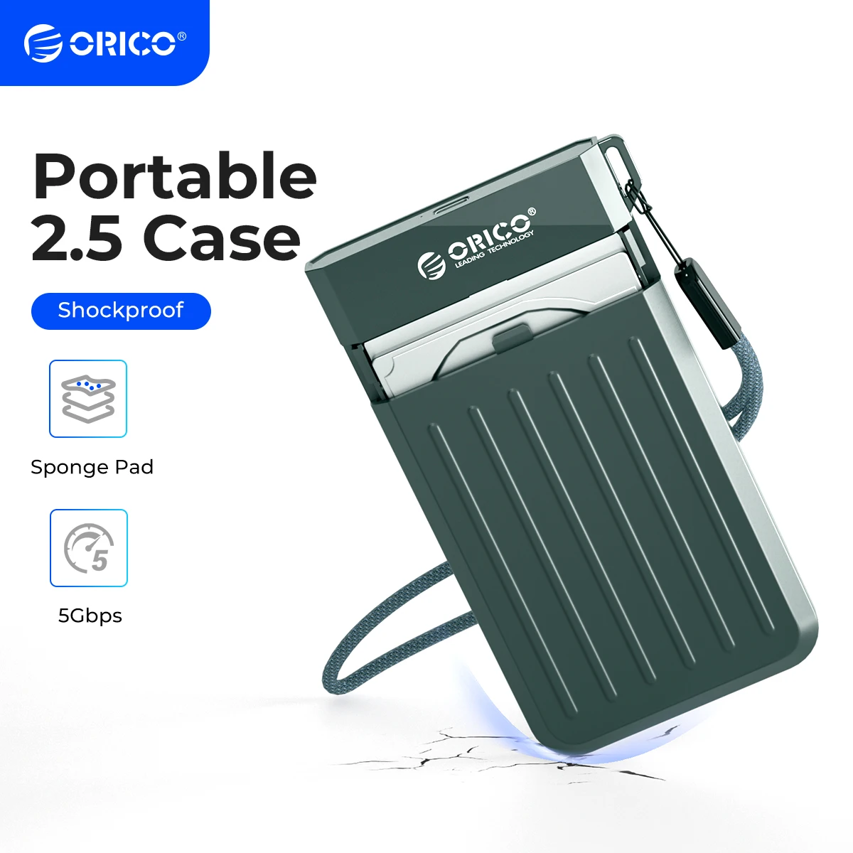ORICO HDD Case 2,5 SATA a USB 3,0 adaptador carcasa de disco duro para disco SSD HDD Box tipo C 3,1 carcasa HD carcasa de disco duro externo - imagen 2