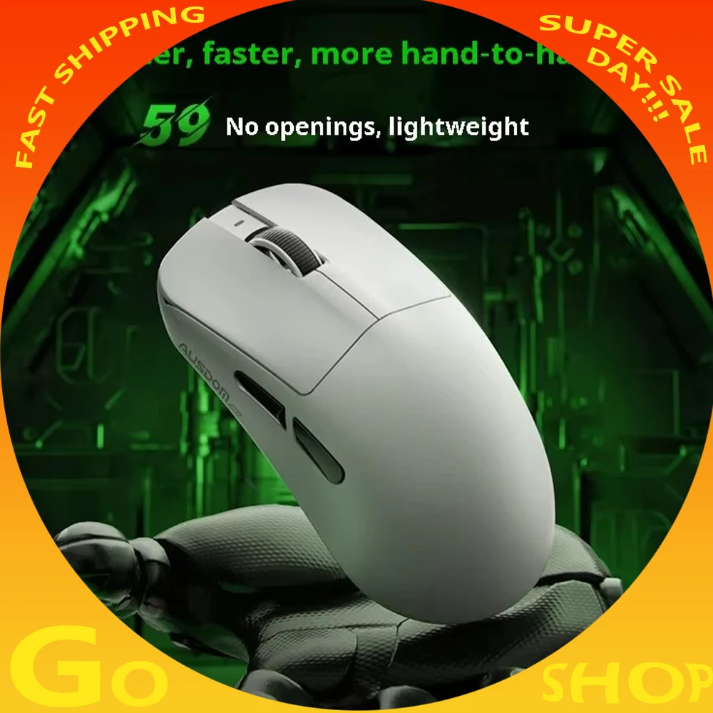 AUSDOM G03 Ultra 8K ratón inalámbrico personalizado para juegos E-Sport Dual Nearlink súper baja latencia antiinterferencias PC ligero