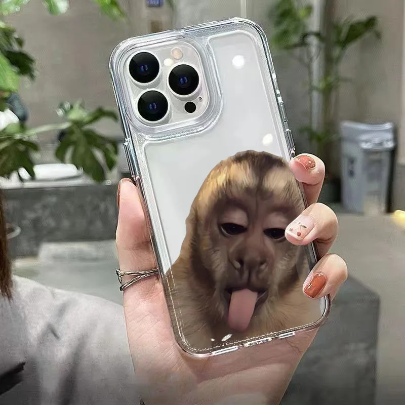 Funda de teléfono transparente suave con gráfico de mono para Samsung Galaxy A16 A15 A35 A36 A56 A54 A53 A55 S25 S24 Ultra S23 S22 Plus S21 FE - imagen 5