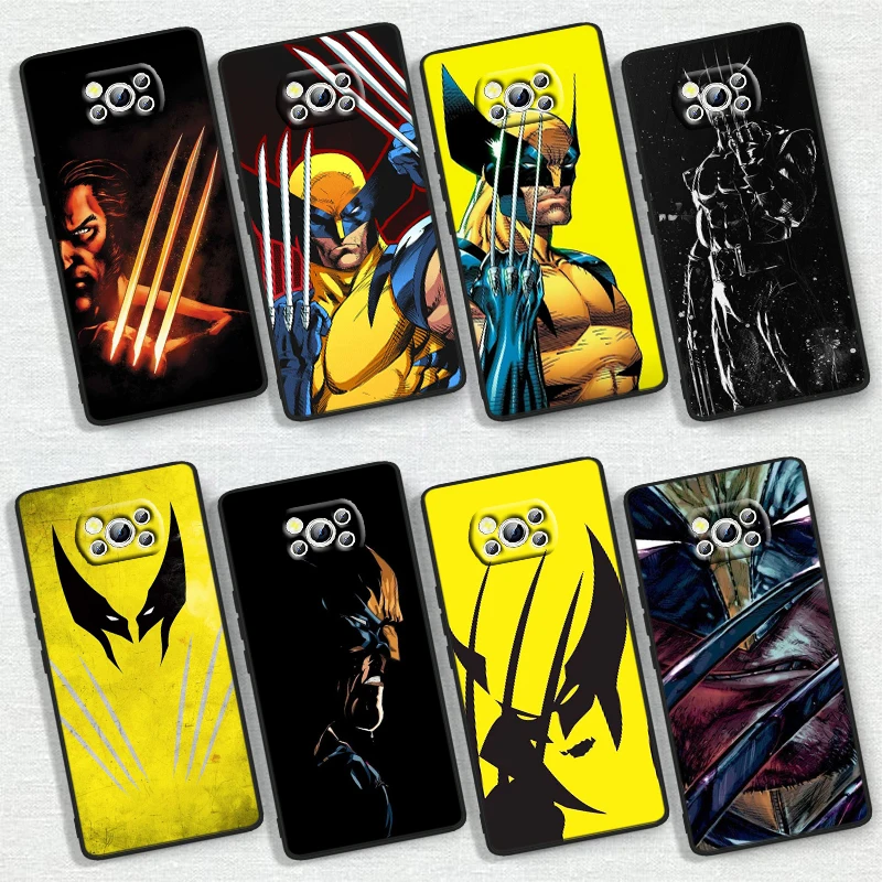 Lobezno-funda suave para teléfono móvil, carcasa negra de superhéroe para Xiaomi Poco X6 X5 X4 X3 F4 F3 NFC M6 M4 GT S Pro 4G 5G C65