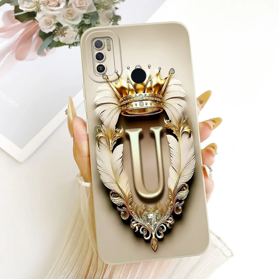 Para Tecno Spark 5 Air funda KD6a moda A Z letras iniciales funda de pareja de silicona suave para Tecno Spark 6 Air KE6 KE6j KF6 parachoques - imagen 3