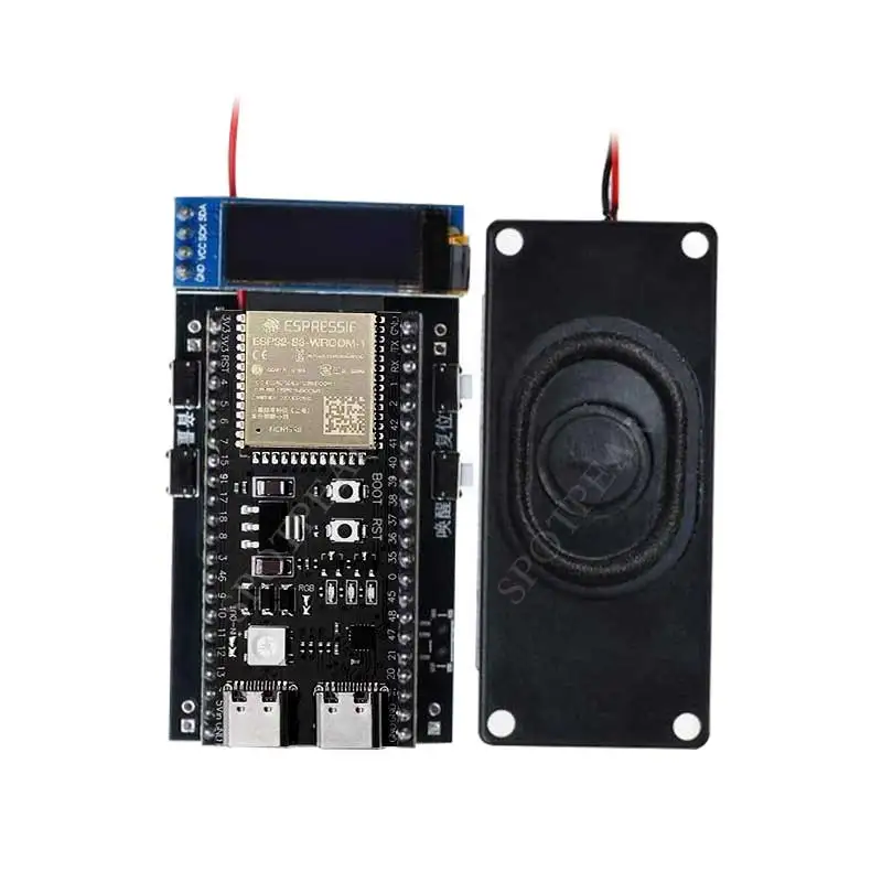 Para XiaoZhi DeepSeek AI Chat de voz ESP32-S3 todo en uno-PCB-Kit N16R8 WROOM-1-N16R8 DevKitC-1 Placa de desarrollo