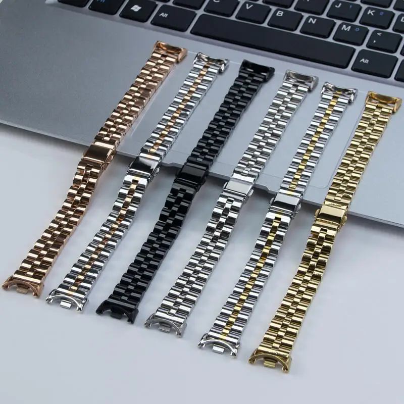 Correa de acero inoxidable para Xiaomi Mi Band 8/9, accesorios de pulsera para reloj inteligente Xiaomi Mi Band 8/9, correa reemplazable de Metal - imagen 4