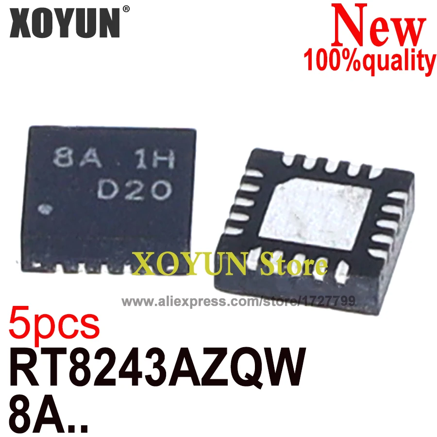 (5 piezas) 100% nuevo RT8243A RT8243AZQW (8A EE,8A EF,8A EC...) Conjunto de chips QFN-20
