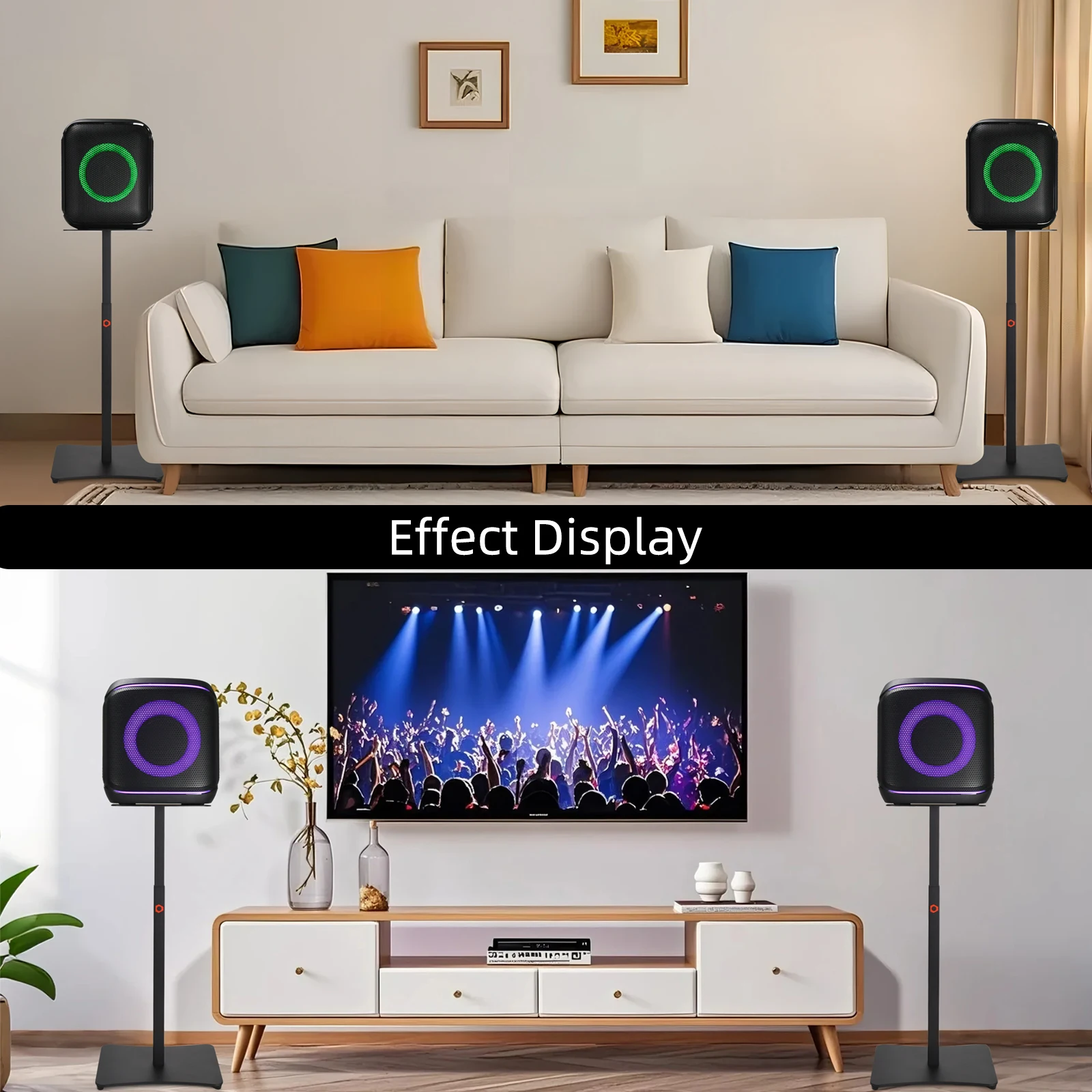 Soporte de suelo para altavoz, soporte de altavoz ajustable en altura, soporte de altavoz de suelo para altavoz JBL PartyBox Encore 2 /1 BT - imagen 3