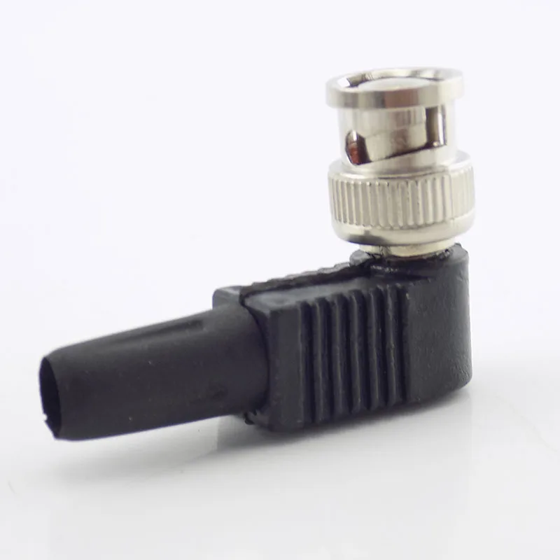 Conector macho BNC de 5 piezas, adaptador de enchufe de ángulo de flexión, Cable Coaxial giratorio para cámara CCTV, videovigilancia, Audio, Q1 - imagen 3