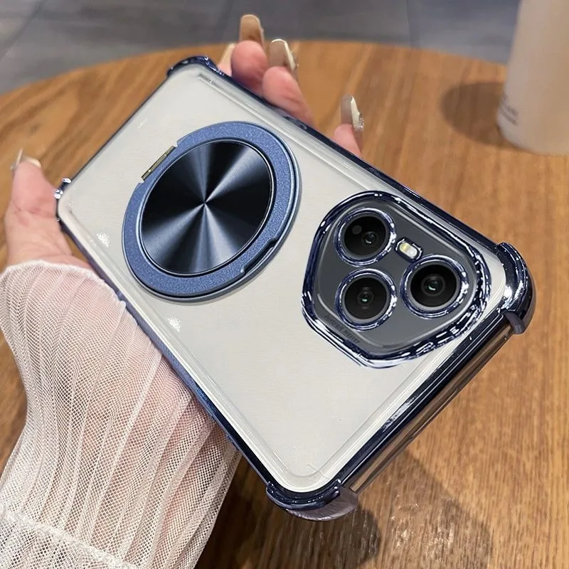 Funda de teléfono transparente a prueba de golpes de lujo para Infinix Note 40 Pro Plus 30 Smart 9 8 Hot 40 50i 30i soporte magnético cubierta de parachoques - imagen 4