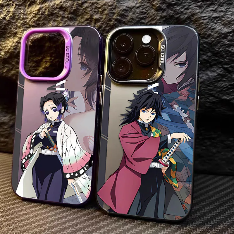 Funda de teléfono genial de Anime d-demon s-slayer para iPhone 16 15 14 13 12 11 Pro Max XS Max XR 7 8 Plus, funda mate de silicona a prueba de golpes