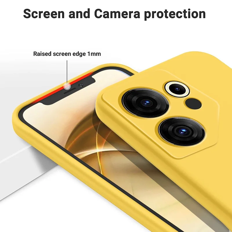 Funda de teléfono protectora de silicona líquida a prueba de golpes para Tecno Camon 20 Pro / 20 Premier, ELVEV, con capa de tela de microfibra - imagen 2