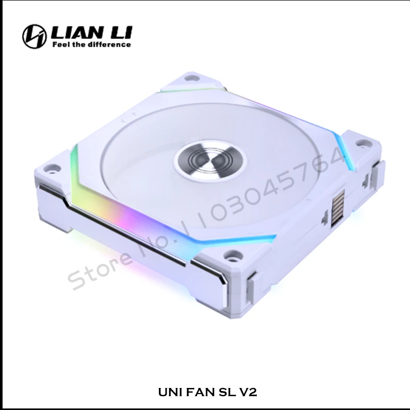 LIAN LI UNI FAN SL V2 SL120V2 Hoja inversa 10% Rendimiento Versión mejorada Ventilador RGB, paquete único, negro/blanco - imagen 2