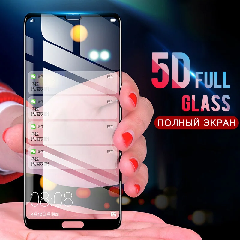 Vidrio Templado 5D para Huawei Y9 Y5 Y7 Y6 Prime 2018, película de pantalla de teléfono para Honor 7A Pro 5D, vidrio en Honor 7C Pro, versión de Rusia