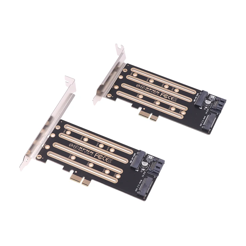 Agregar tarjetas NVMe M.2 SSD a PCIe 3,0 4,0 X1 X4, SATA M.2 SSD a SATA adaptador de doble propósito con soporte adaptador PCIE a M2/M.2 - imagen 3