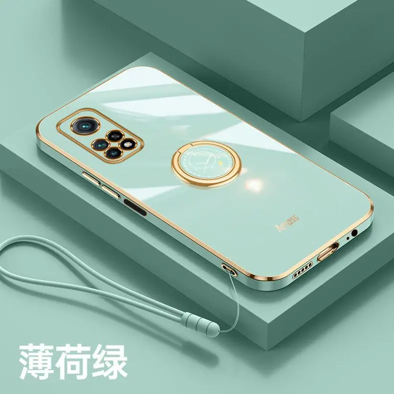 Funda para Xiaomi Mi 10T 13 15 12T 14T Pro 5G TPU 6D imán de trenzado soporte de anillo de coche funda suave de parachoques para poco m7 f7 x7 pro