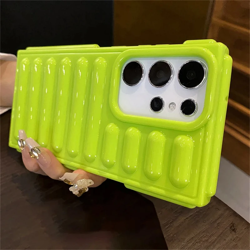 Bonita funda de cojín de aire con cápsula 3D para Samsung S23 S24 FE S25 Ultra Plus A55 A35 A16 A06 A05 M55 5G, funda de silicona suave a prueba de golpes - imagen 2