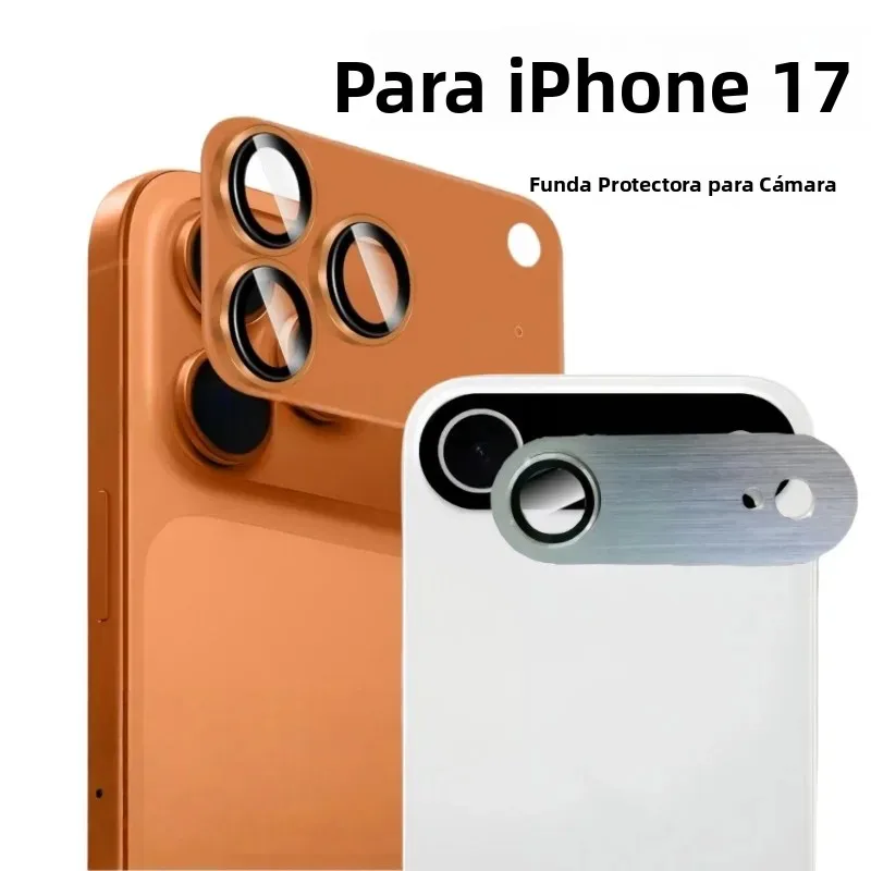 Para iPhone 17 Pro Max 17Air 17Pro Armor Protector de cámara Funda de anillo de aleación con lente y tapa de metal de vidrio templado para iPhone 17 Pro - imagen 2