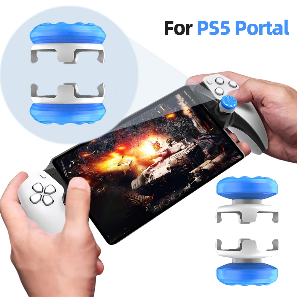 Thumb Grips Caps para PS5 Playstation Portal, extensores de Joystick para juegos, Kit de tapas de agarre de pulgar mejoradas para PS5 Portal