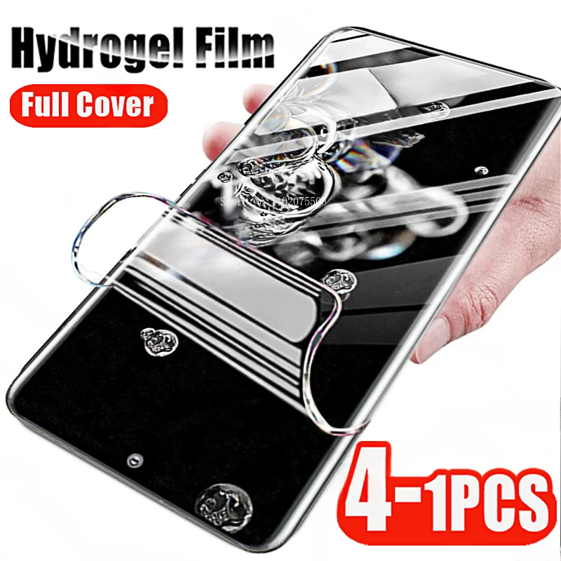 Protector de pantalla para Samsung Galaxy, película de hidrogel para Samsung Galaxy S 20 Plus + Ultra FE 2022 5G UW, Samsung Note 20Ultra 10Lite 10 20 +, 4-1 Uds. - imagen 2