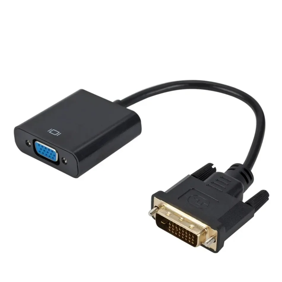 WvvMvv-adaptador DVI a VGA, convertidor de Cable de vídeo de 24 + 1 25 pines a 15 pines, 1080P, DVI-D, para Monitor de ordenador y PC - imagen 4